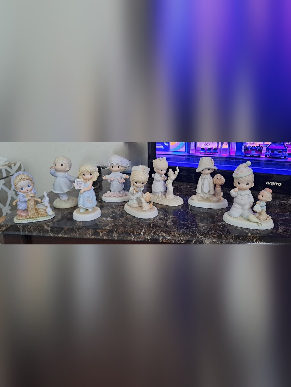 Vintage Precious Moments Porcelain Bisque Figurine Lot of 8 – Enesco Collectible